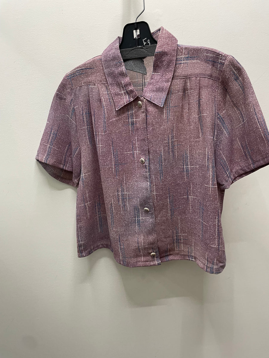 Reworked Flowy Crop Button Down #112