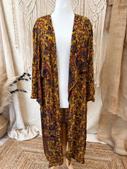 Crepe Sari Spellbound Kimono #102 by Kantha Bae