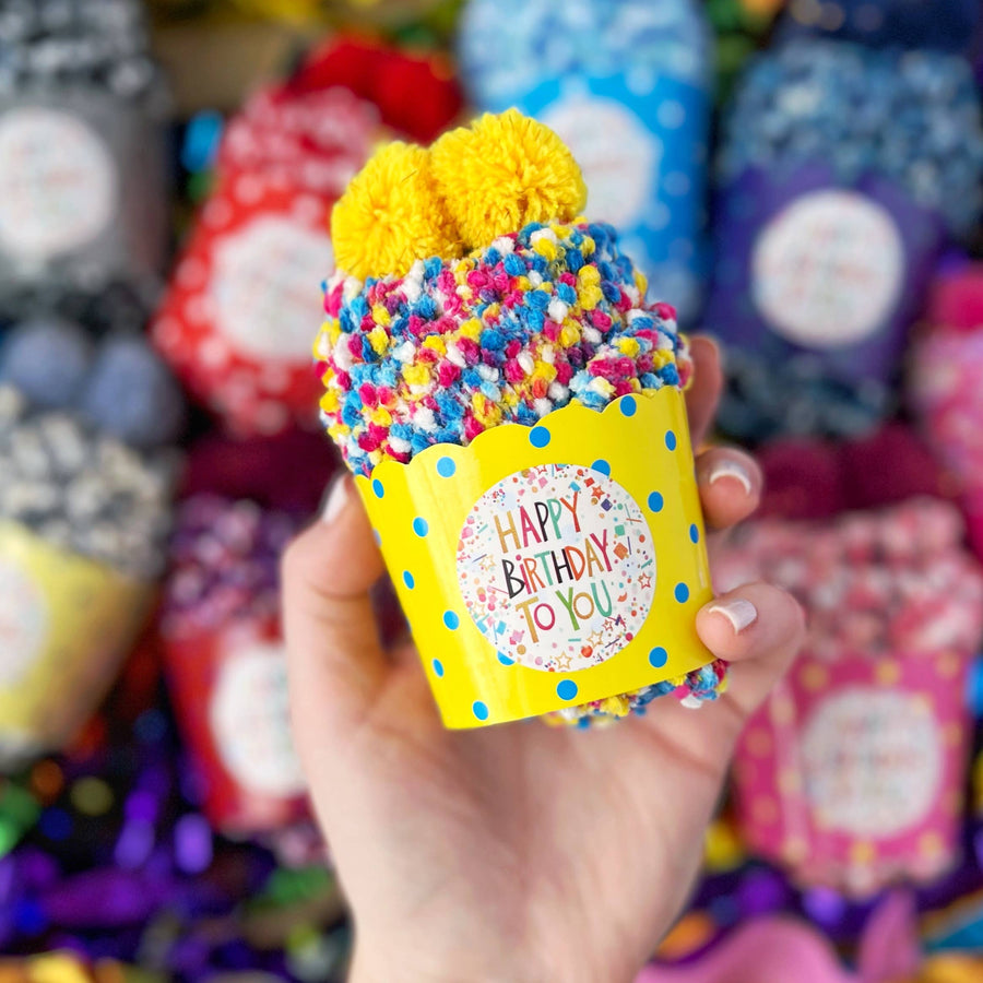 "Happy Birthday" Cozy Cupcake Socks Robin Boutique