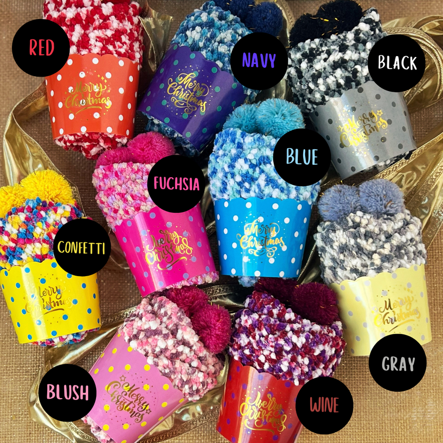"Merry Christmas" Cozy Cupcake Socks Robin Boutique