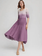 Ombre Pleated Dress by EllyNDale