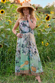 Additional view of I Paint My Dream Van Gogh Bohéme Long Maxi Slip Dress from Robin Boutique.