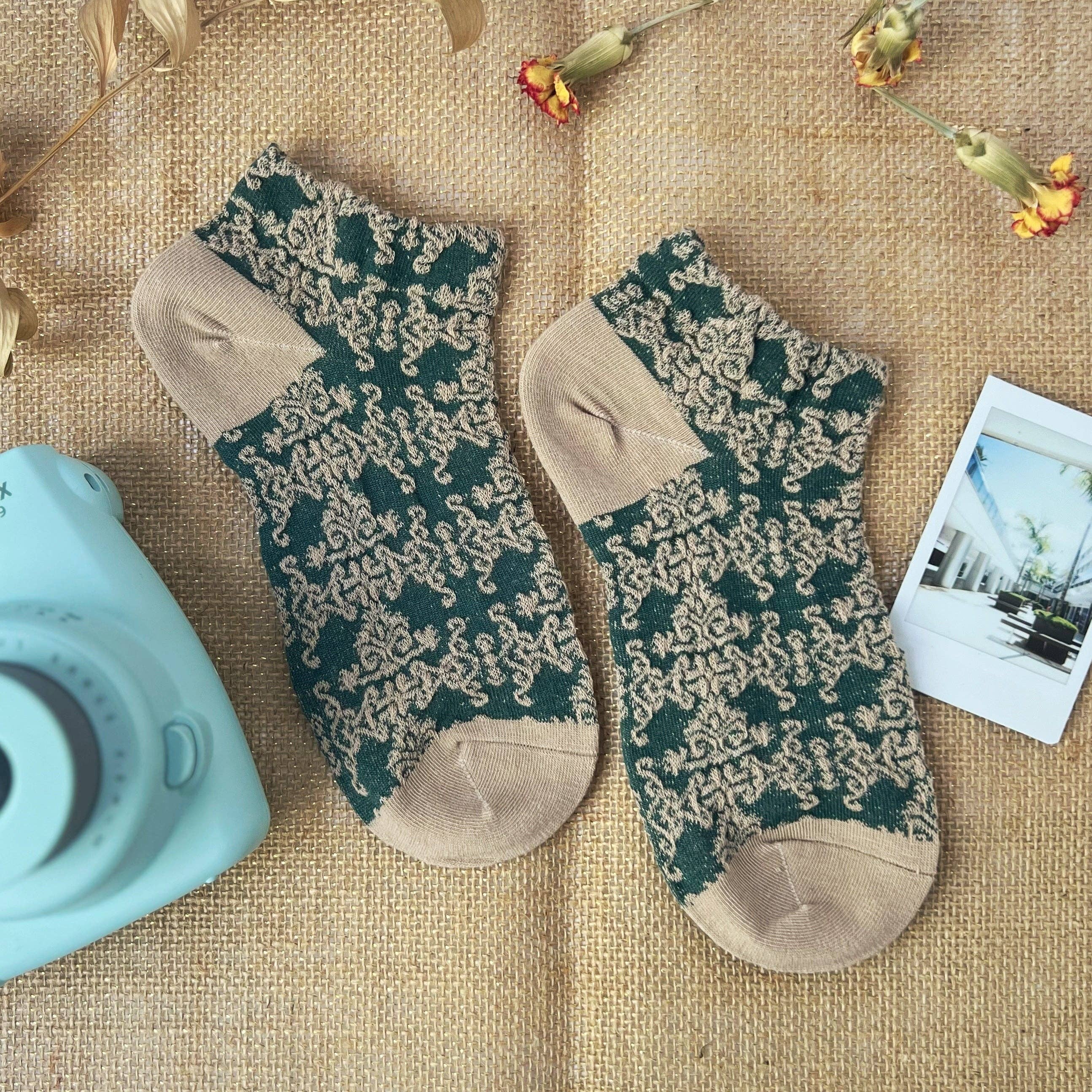 Haden Floral Ankle Socks Robin Boutique