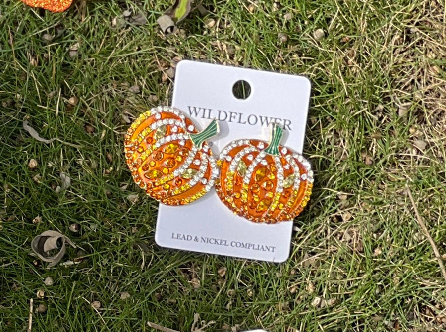 Jack O'Lantern Theme Earrings - Robin Boutique-Boutique 