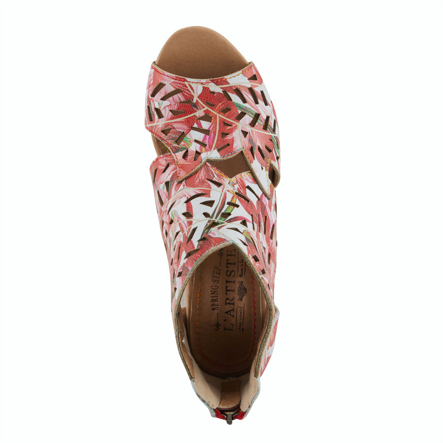 L'Artiste Icon Tooled Leather Ankle Sandal