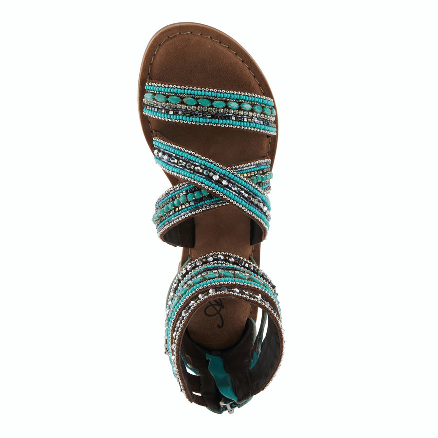 Azura Andromeda Gladiator Style Leather Sandal