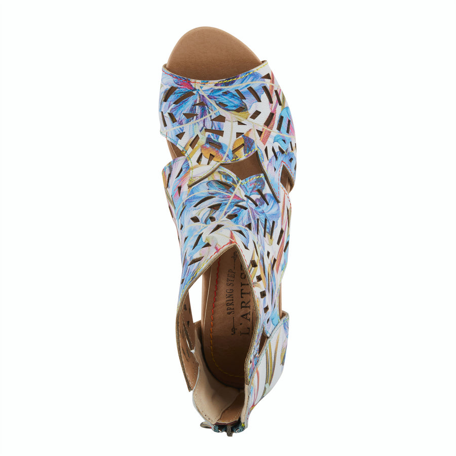 L'Artiste Icon Tooled Leather Ankle Sandal