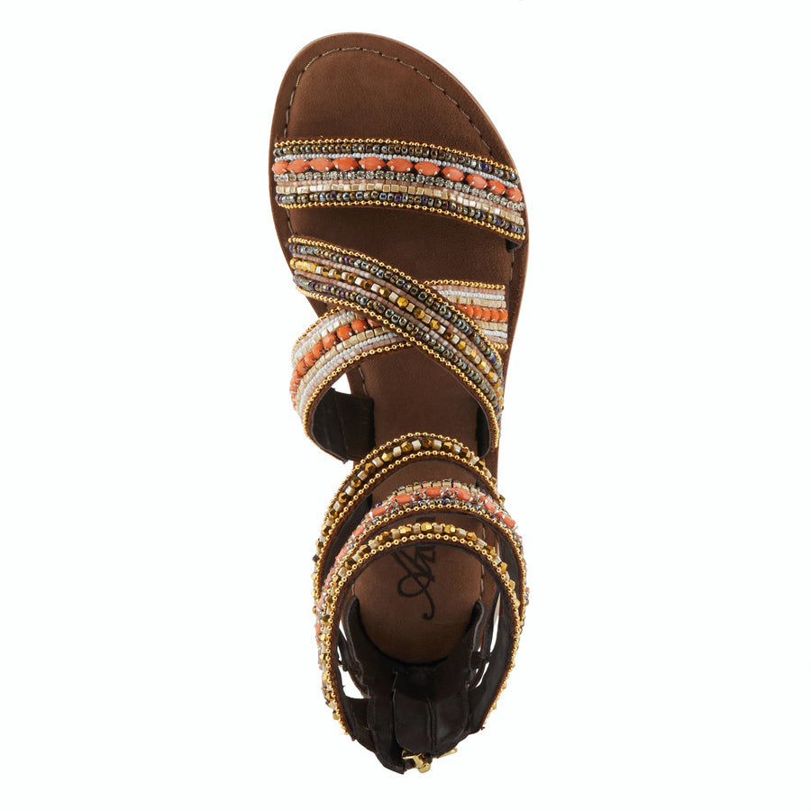 Azura Andromeda Gladiator Style Leather Sandal