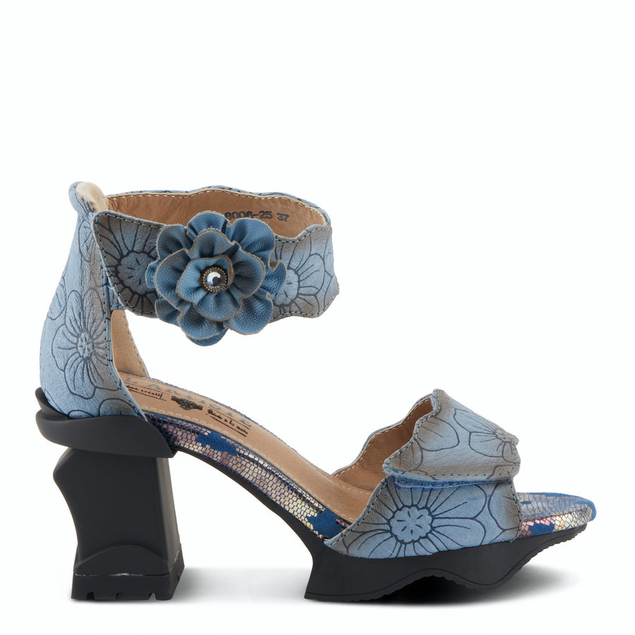 L'Artiste Supercool Platform Leather Etched Heels