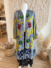 Velvet Garden Embroidered Coat by Paper Lace