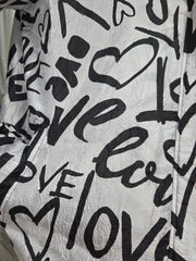 Packable Raincoat in Grafitti Black and White Robin Boutique