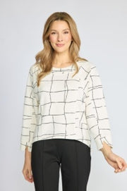 Feather Lux Knit Print Pullover by Olivia 332101 Robin Boutique