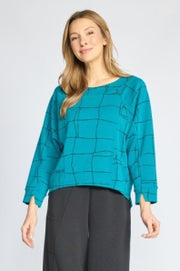 Feather Lux Knit Print Pullover by Olivia 332101 Robin Boutique