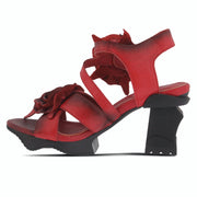 L'Artiste Shelly Flower Platform Leather Shoe