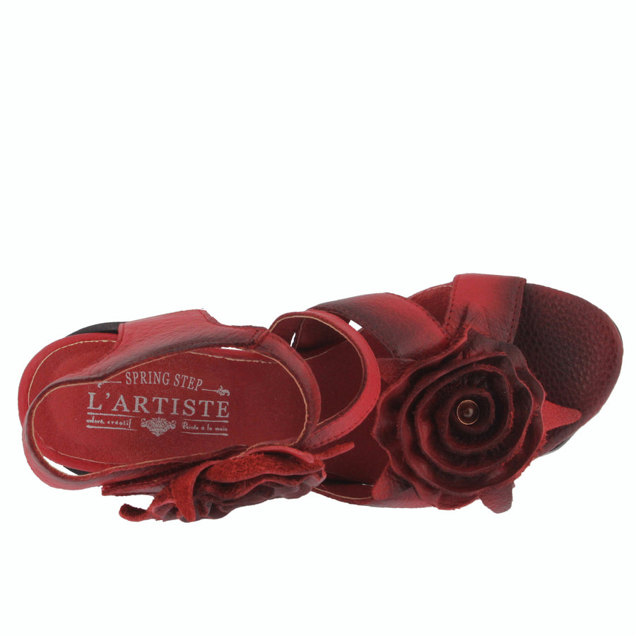 L'Artiste Shelly Flower Platform Leather Shoe