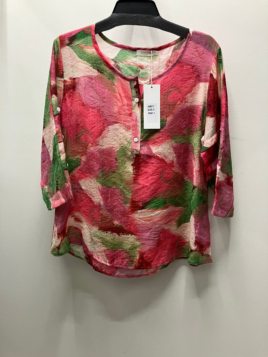 Simply Sweet Floral Print Blouse by Creations