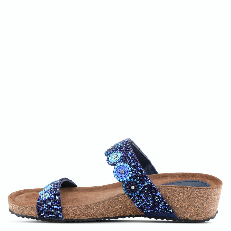 Azura Bahama Cork Wedge Multi Straps Sandal