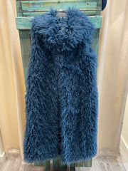 Mongolian Fur Jacket in Beige