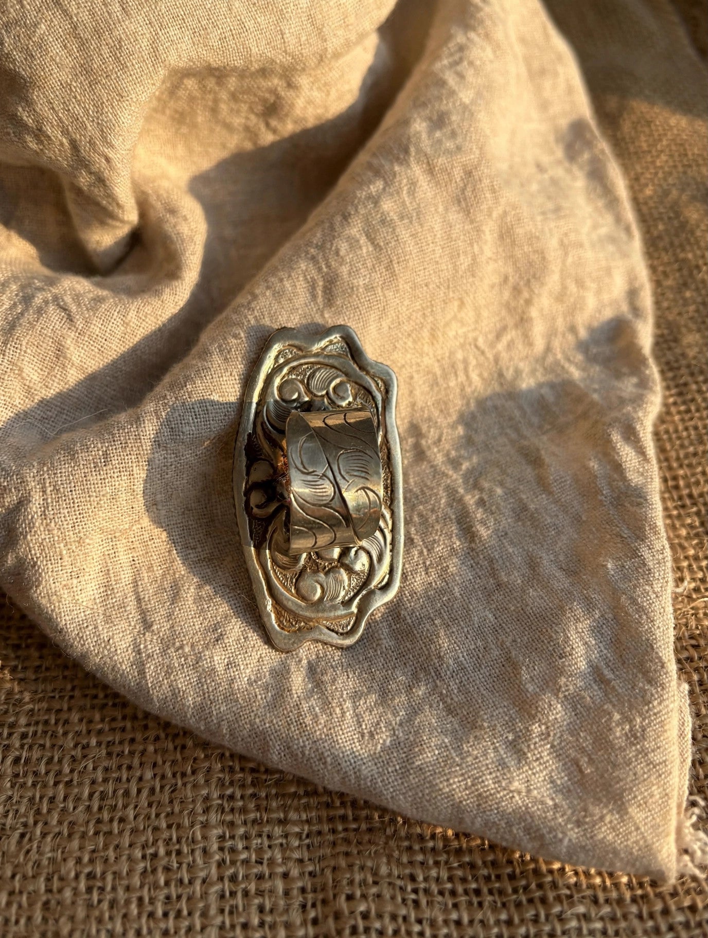 Jade Lotus Flower Adjustable Ring by Tara Gasparian