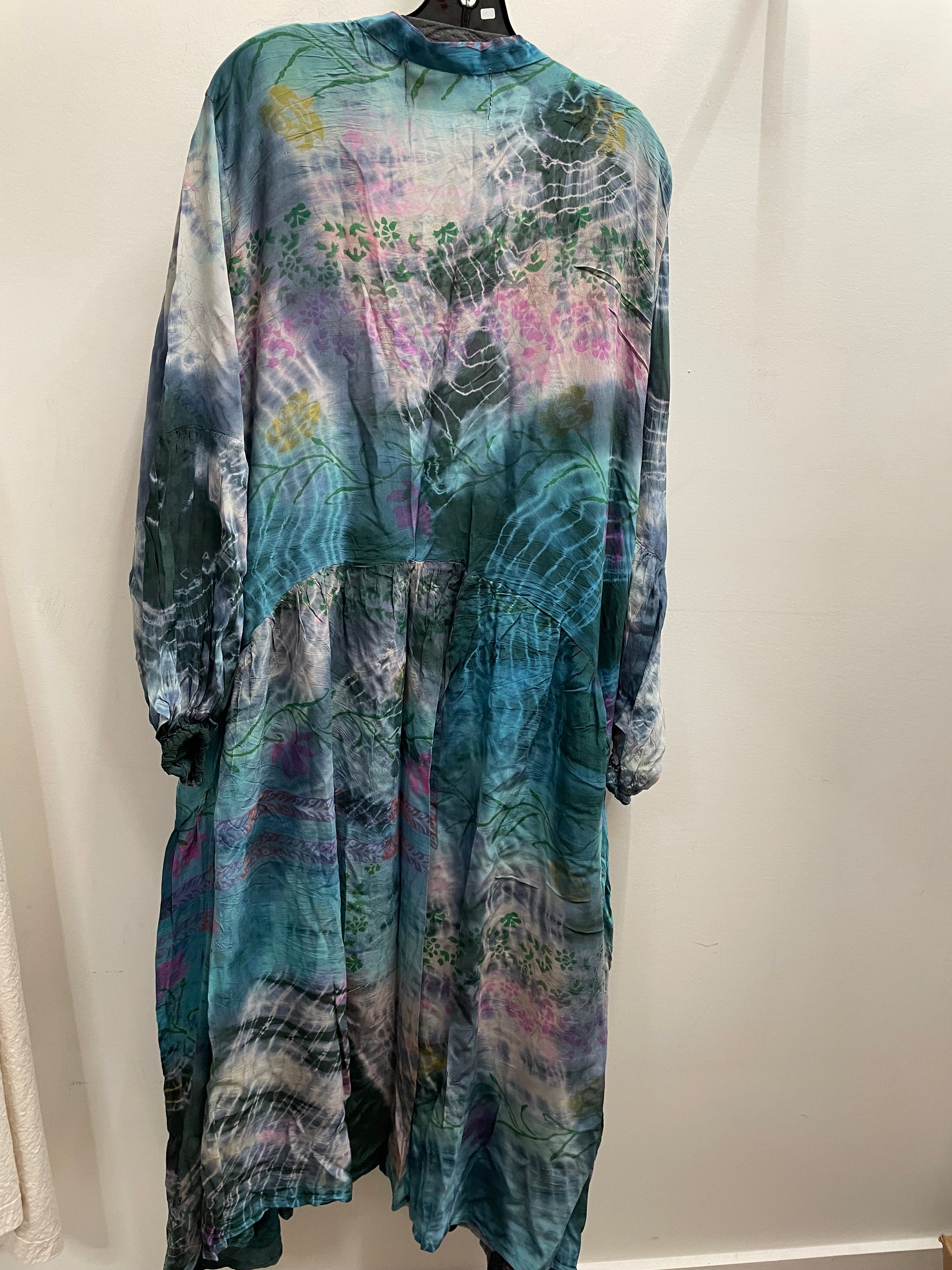 Crepe Sari Evermore Kimono #202 by Kantha Bae