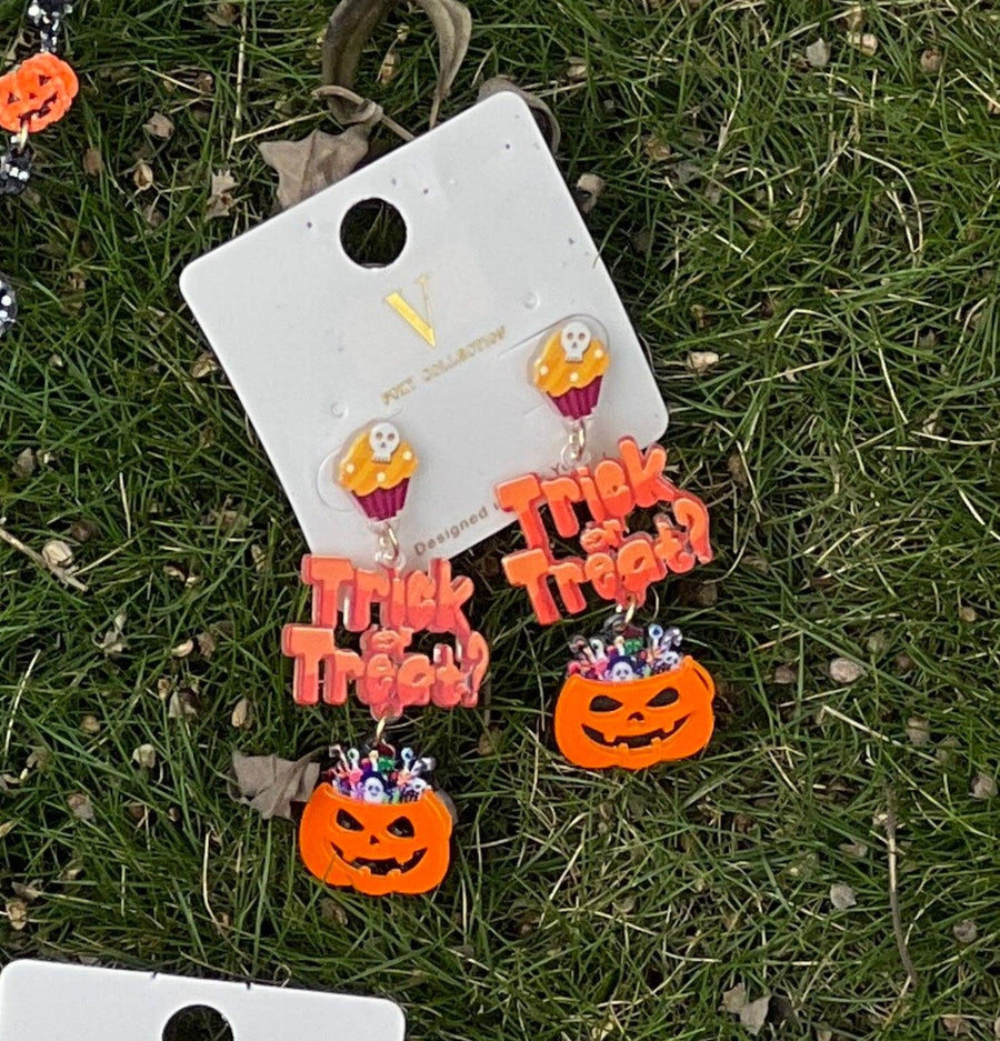 Jack O'Lantern Theme Earrings - Robin Boutique-Boutique 