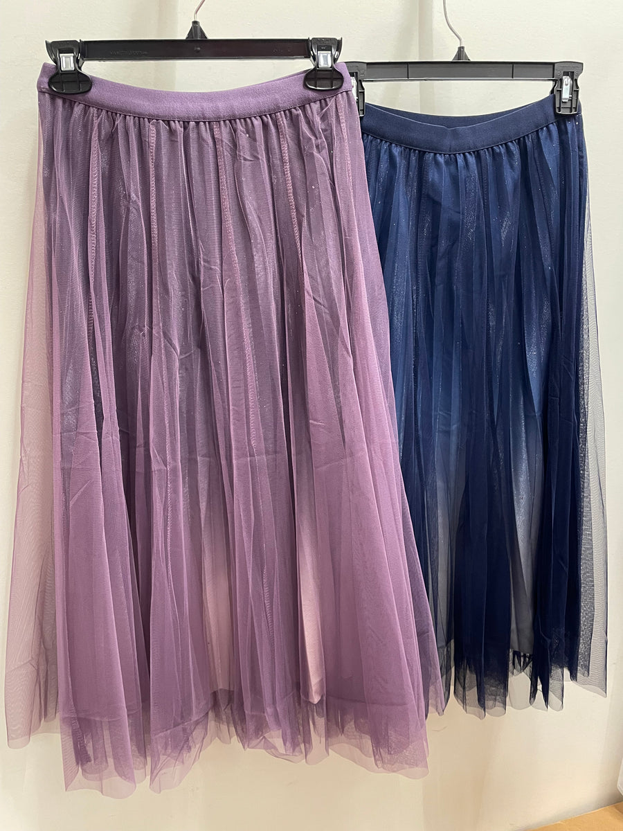 Ombre and Glitter Mesh Skirt by EllyNDale