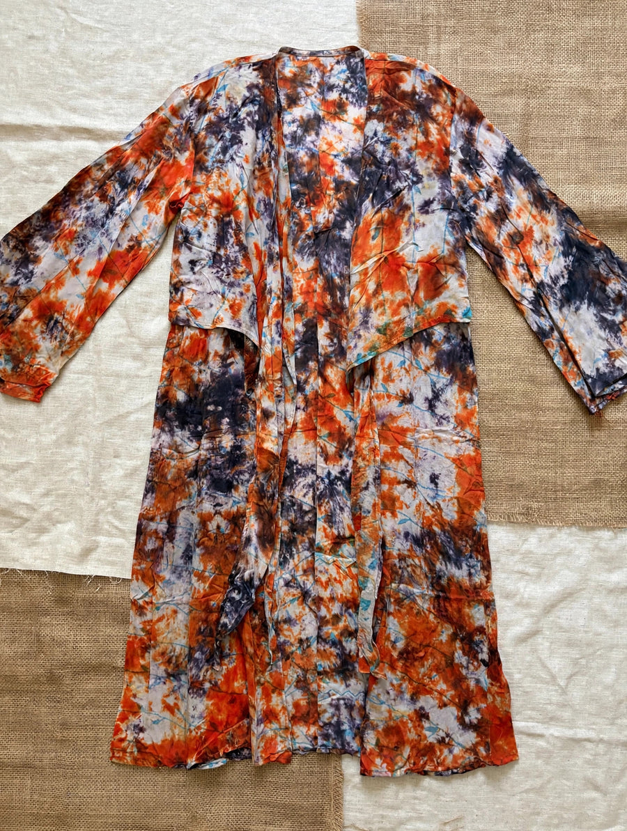 Crepe Sari Spellbound Kimono #158 by Kantha Bae