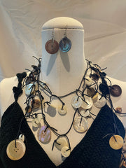 Scarf Button Necklace by The Vintage Jewel