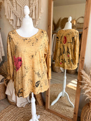 Love & Peace Boxy Tee by Paper Lace