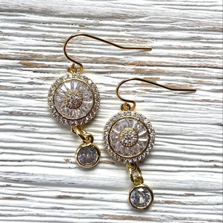 Sparkly Crystal 2 Tier Earrings