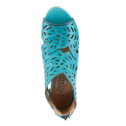 L'Artiste Icon Tooled Leather Ankle Sandal