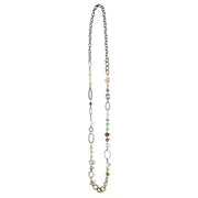 Loops, Chain, and Beads Long Layering Necklace