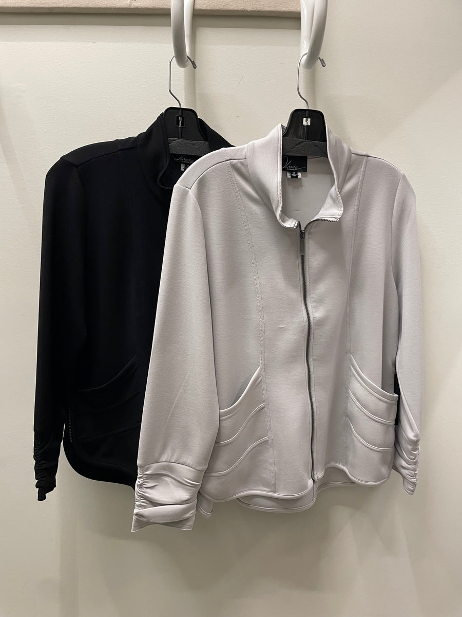 Feather Lux Knit Stitch Jacket by Olivia