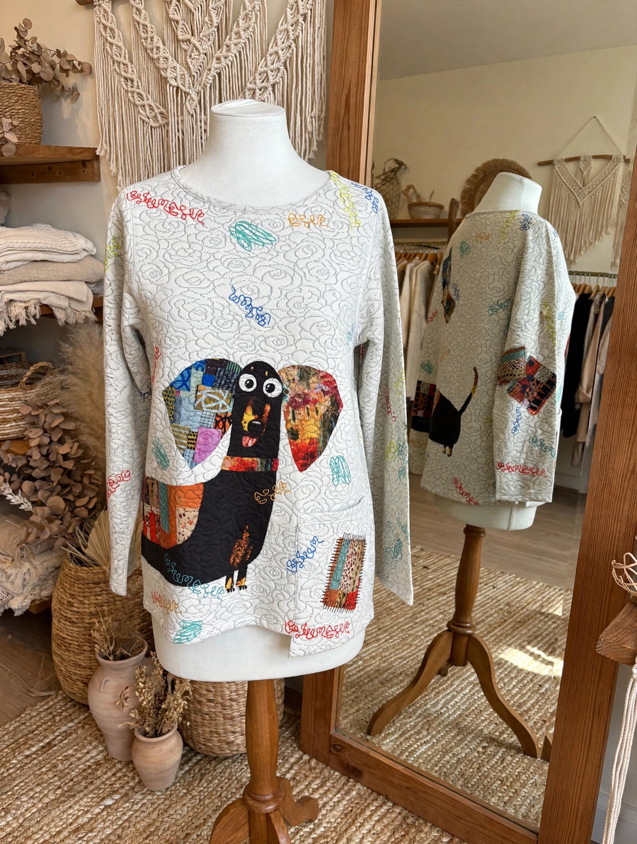 Patches Quilted Dog Top by Inoah