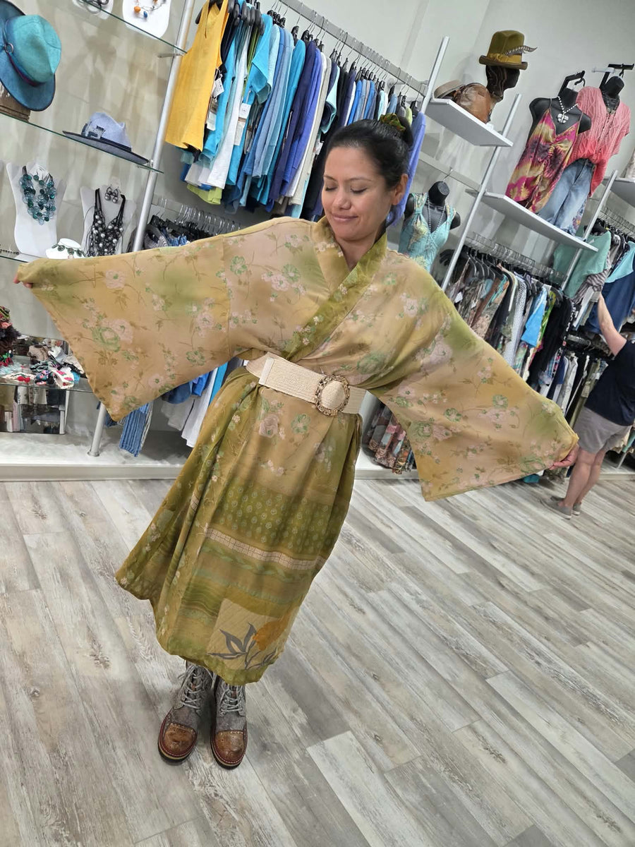 Silk Dreamweaver Kimono #200 by Kantha Bae