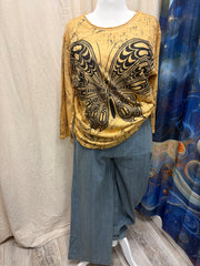 Driftwood Day Tee in Butterfly Print by Paper Lace