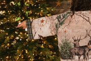 Winter Wish Christmas Plaid Bamboo Kimono Cardigan with Belt
