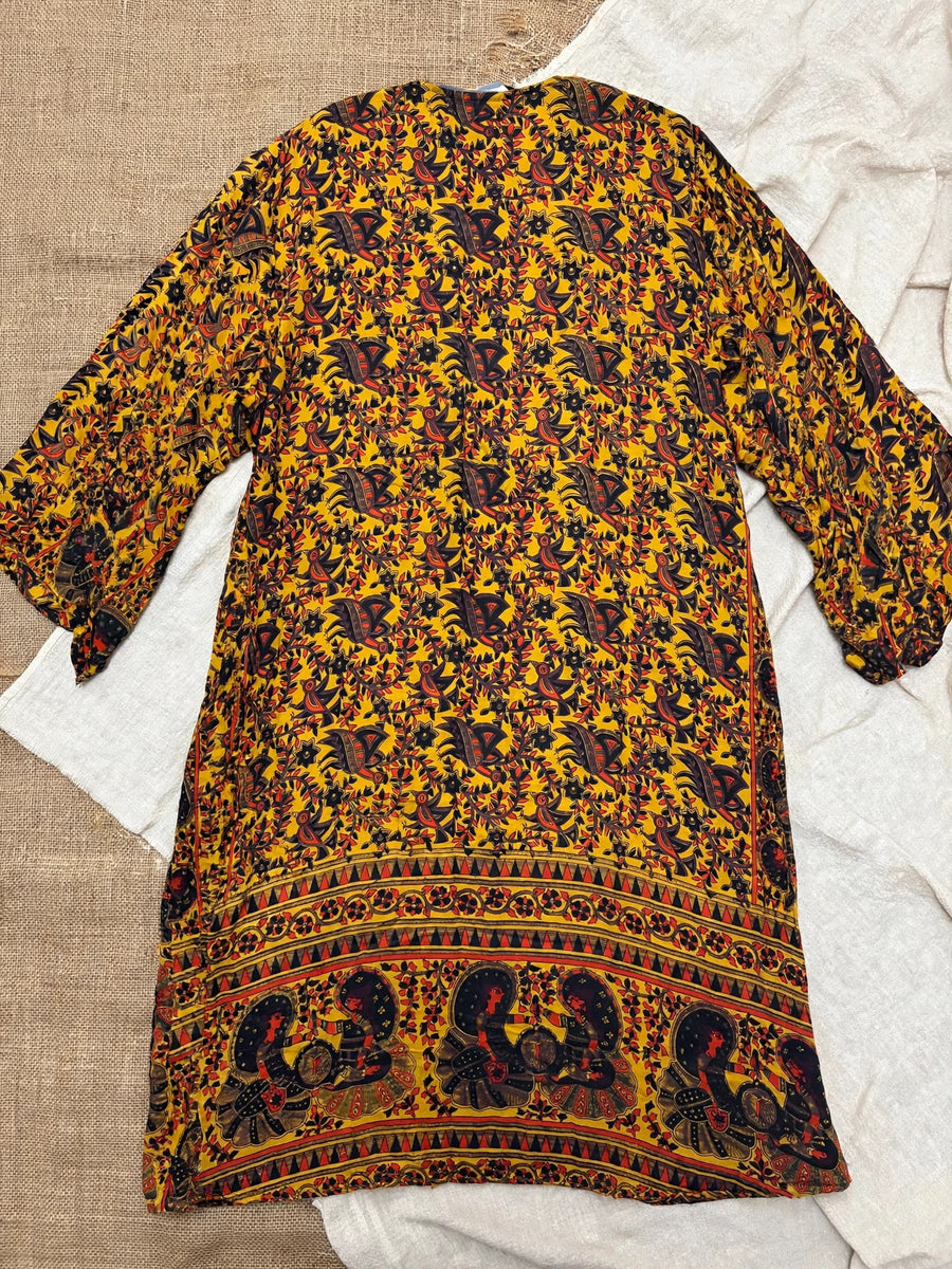 Crepe Sari Spellbound Kimono #102 by Kantha Bae