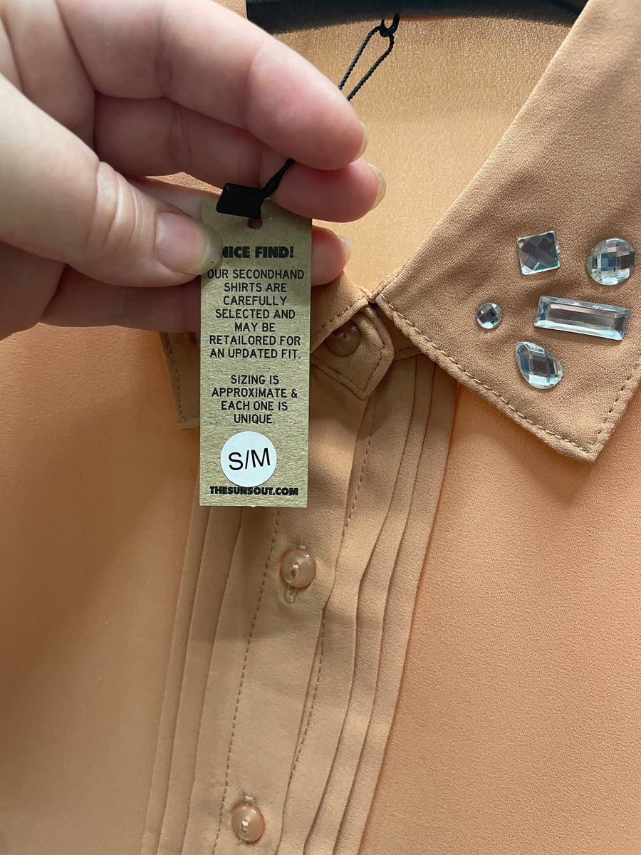 Reworked Flowy Crop Button Down #123