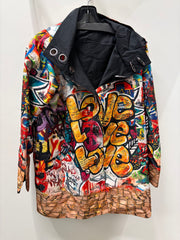Street Art Reversible Rain Coat