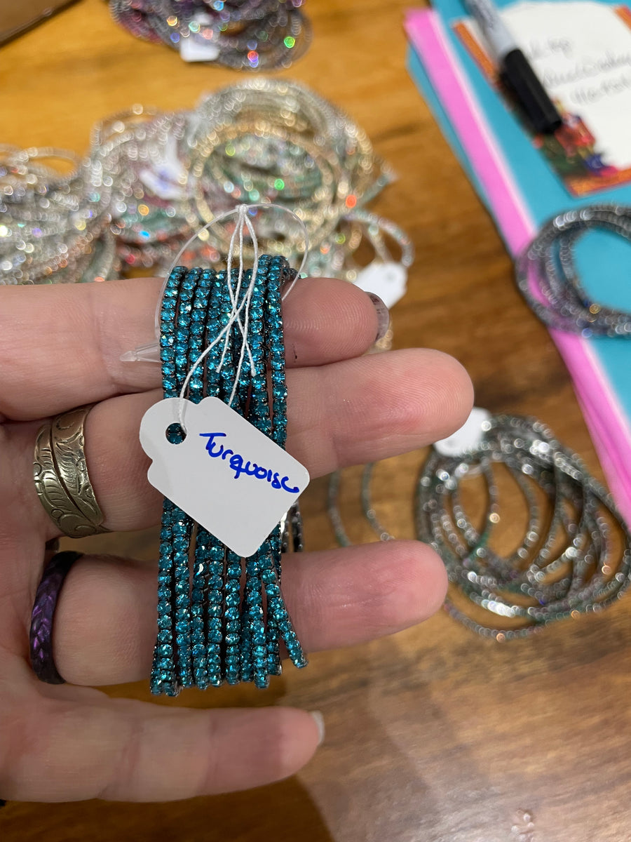 Rhinestone Tennis Stretch Bracelets