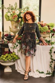 Flight of Fancy Artist Tunic Dress With Pockets & Hummingbird