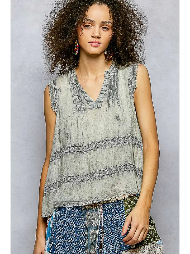 Cotton Lace Detail Tank