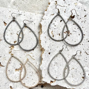 Rustic Crystal Drop Earrings