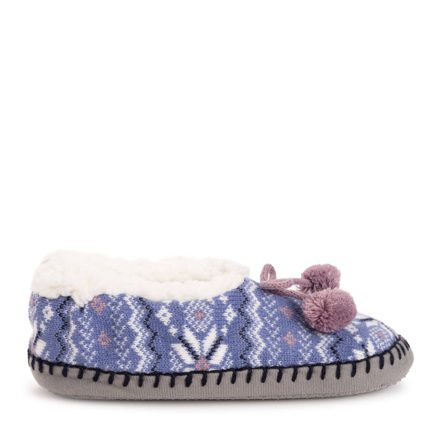 MUK LUKS Women's Knit Moccasin Ballerina Bin