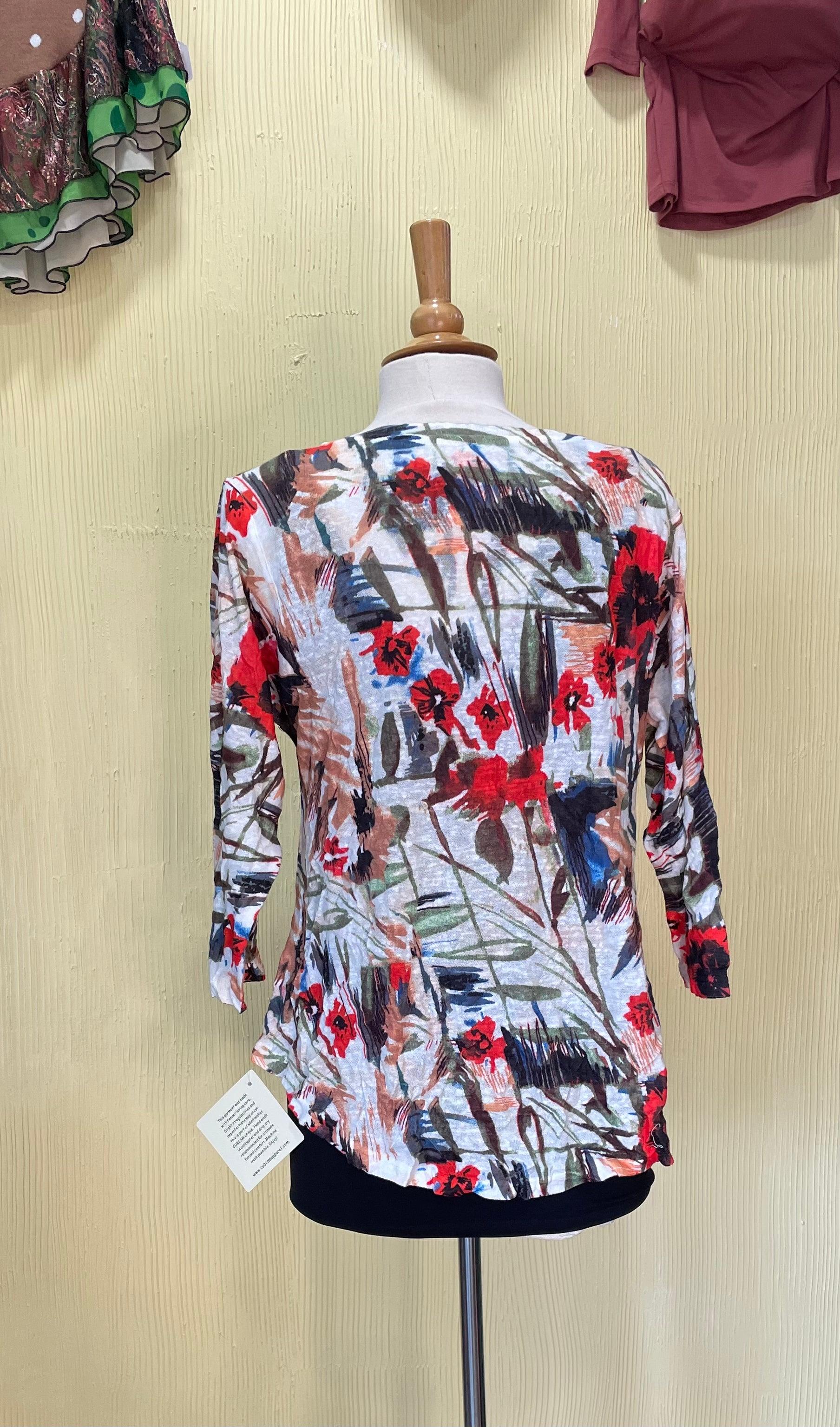 V-Neck Top w/Pocket by Cubism - Robin Boutique-Boutique 