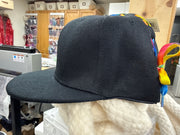 Rainbow Crisscross Detailed Black Cap Robin Boutique