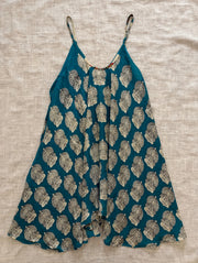 Rasgulla Sari Moonchild Mini Dress #049 by Kantha Bae