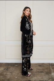 Velvet Embroidered Duster by Paparazzi