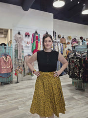 Sojourn Skirt in Sonnenblumen Print by Effie's Heart 405-663 Robin Boutique